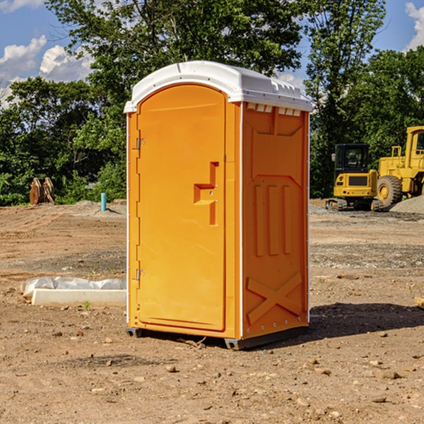 how often are the porta potties cleaned and serviced during a rental period in Meyers Lake